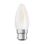 Osram LED B22D Candle Filament Frosted 4W 470lm - 827 Extra Warm White | Replaces 40W