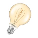 Osram Vintage 1906 LED E27 Globe Filament Heart Gold 8W 806lm - 922 Extra Warm White | Best Colour Rendering - Dimmable - Replaces 60W