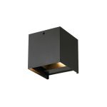 D'Lite LED Wall Light Elingen Aluminium Black 4.9W 480lm - 830 Warm White | Motion Sensor
