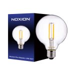 Noxion Pro Classic LED E27 Globe Filament Clear 95mm 8W 806lm - 827 Extra Warm White | Dimmable - Replaces 60W