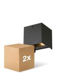 Duopack D'Lite LED Wall Light Elingen Aluminium Black 4.9W 290lm - 830 Warm White | Motion Sensor