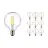 Multipack 10x Noxion Pro Classic LED E27 Globe Filament Clear 95mm 8W 806lm - 827 Extra Warm White | Dimmable - Replaces 60W