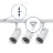 Complete Set 1-Phase Rail 1 Meter White | incl. 3x Spot + GU10 2700K 3W Dimmable + End Cap, Power Connector