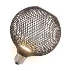 Osram Decor Flat Lamp In Metal Housing LED E27 Globe Frosted Black 3.5W 300lm - 827 Extra Warm White | Replaces 25W