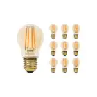 Multipack 10x Noxion Lucent LED E27 Ball Filament Amber 4.1W 350lm - 822 Extra Warm White | Dimmable - Replaces 32W