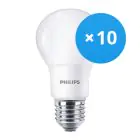 Multipack 10x Philips Corepro LED Bulb E27 Pear Frosted 5W 470lm - 930 Warm White | Best Colour Rendering - Replaces 40W